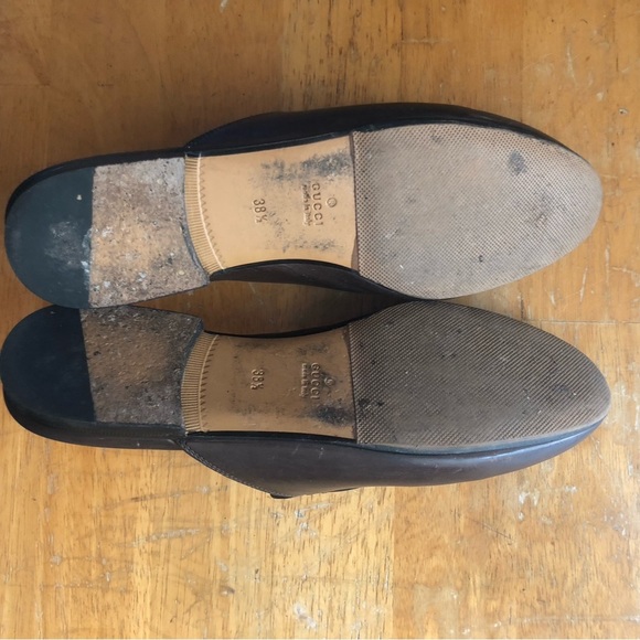 GUCCI Princetown Horsebit Chocolate Brown Leather Mules Slides Size 38.5, 8.5 - Picture 7 of 16